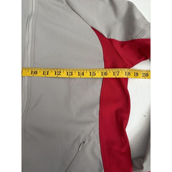 Pearl Izumi Women's Small Light Gray and Red Full Zip Soft Shell Cycling Jacket - Picture 13 of 16